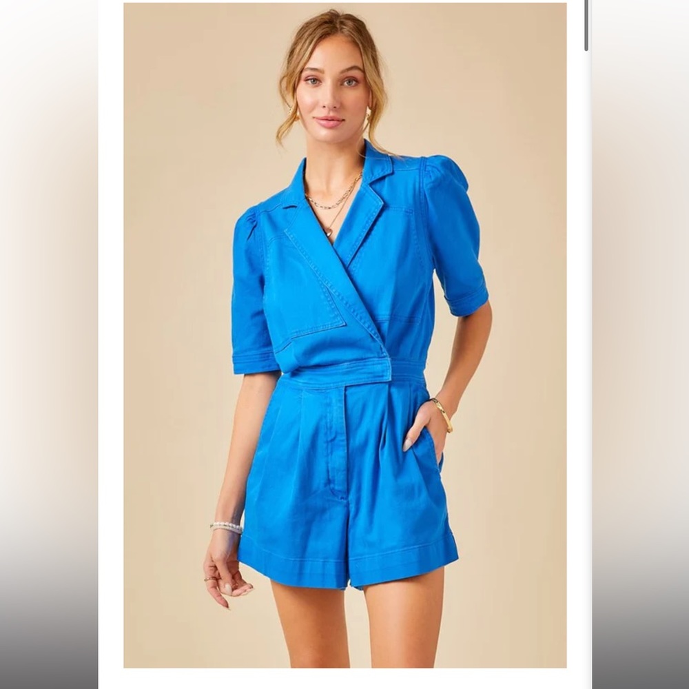 Day and Moon Blue Romper. New